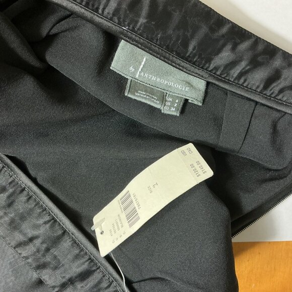 Anthropologie Black Sheer Organza A-Line Flounce Hem Skirt NWT 2 - Picture 5 of 7